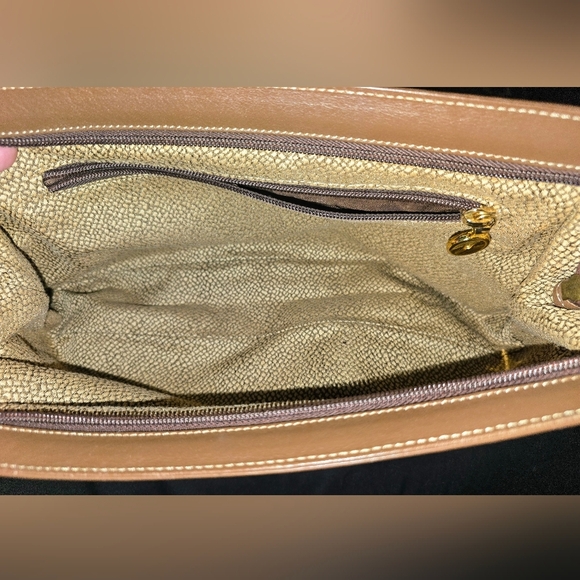 Borbonese Elegant Tan Leather Clutch - Picture 7 of 9